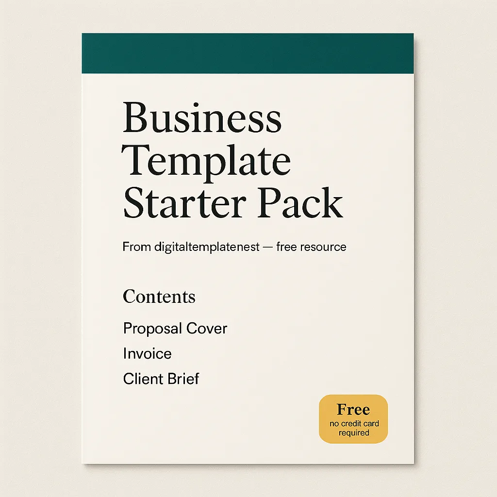 Free template preview — Freelance Starter Kit
