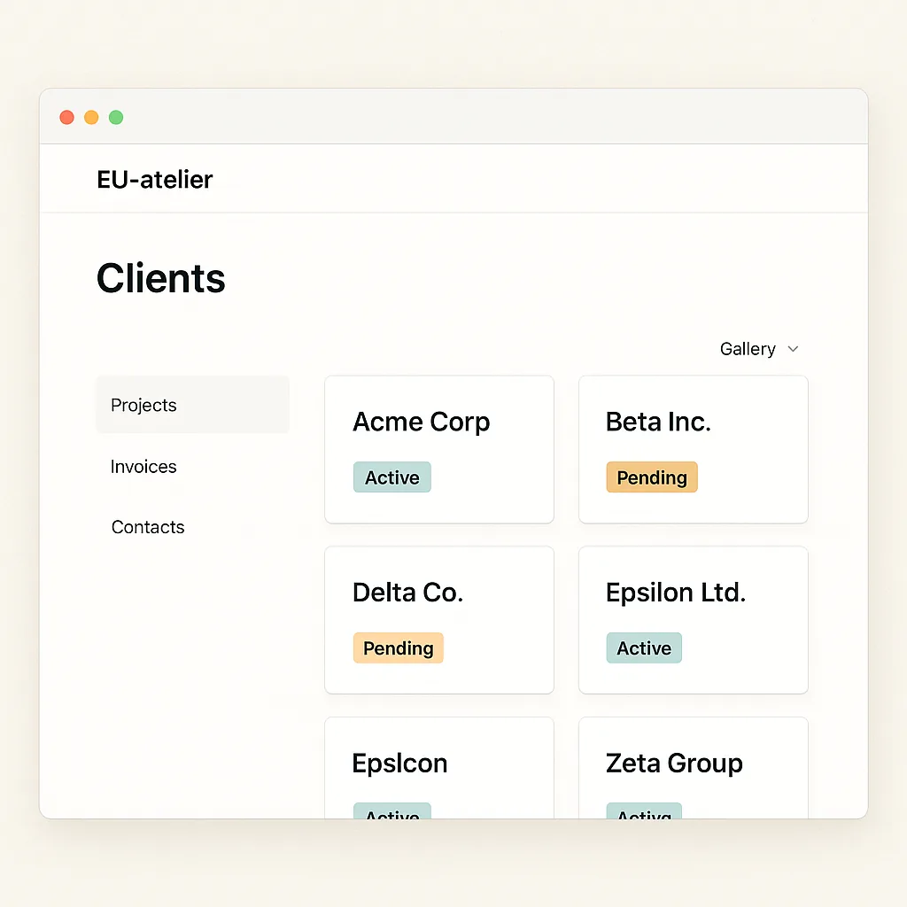 Freelance Client Tracker — Notion Template preview